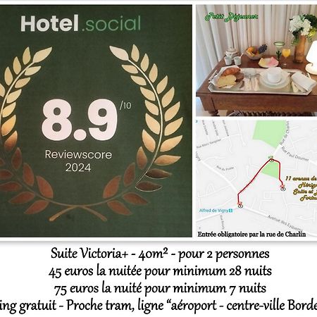 Le Fortuny - 3 Suites, 2 Apparts, 1 Chambre - Proche Tram Ligne Aeroport Et Parking Gratuit Mérignac Buitenkant foto