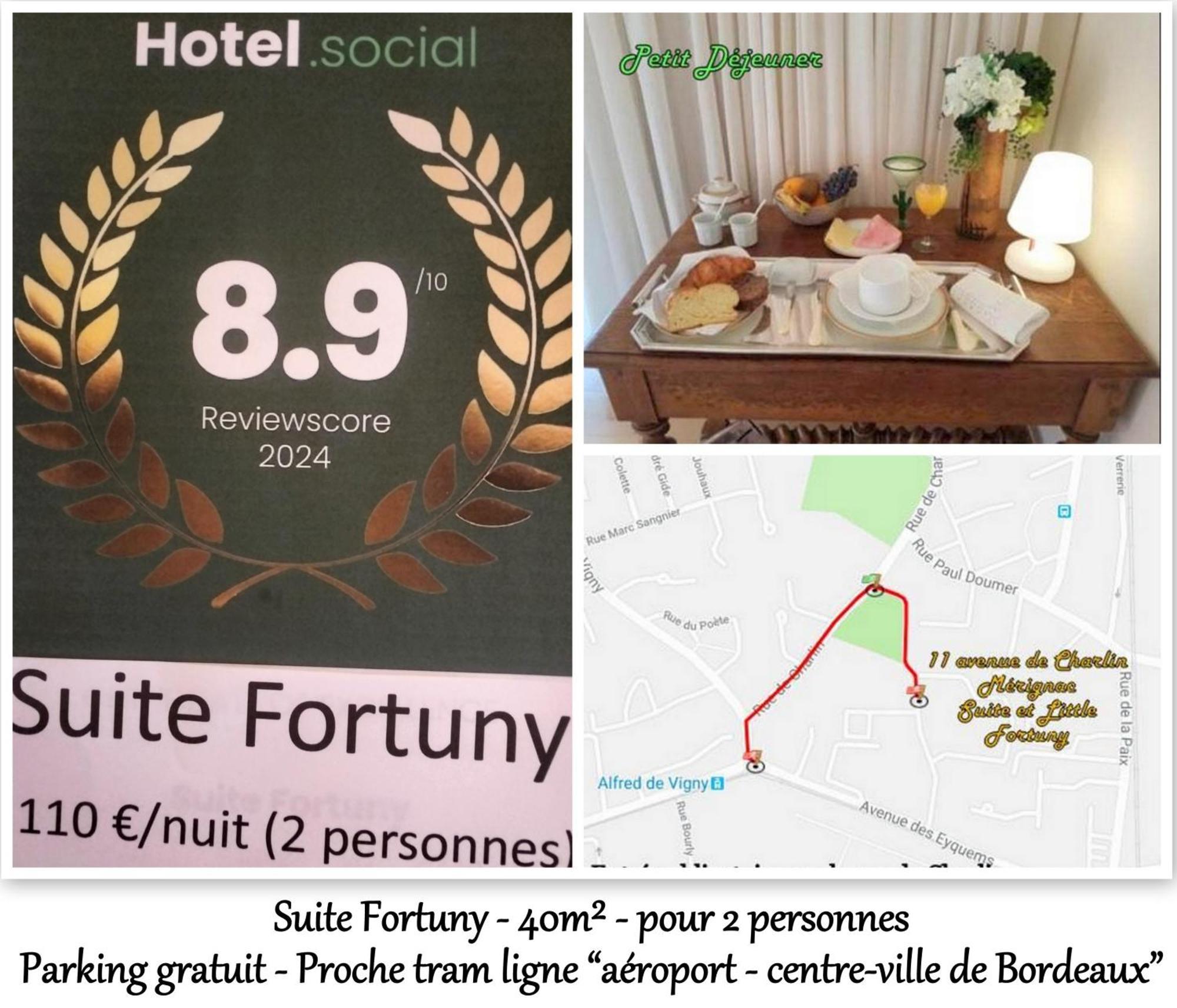 Le Fortuny - 3 Suites, 2 Apparts, 1 Chambre - Proche Tram Ligne Aeroport Et Parking Gratuit Mérignac Buitenkant foto